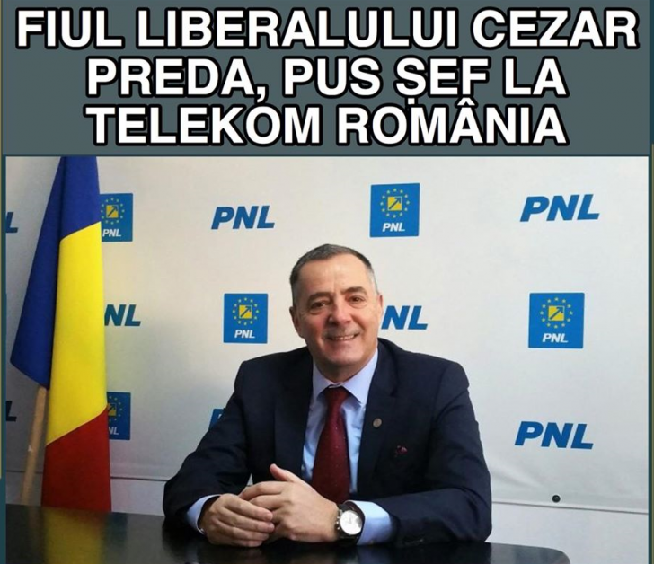 Parca era vorba „fara nepotisme”. Fiul liberalului Cezar Preda, pus șef la Telekom România
