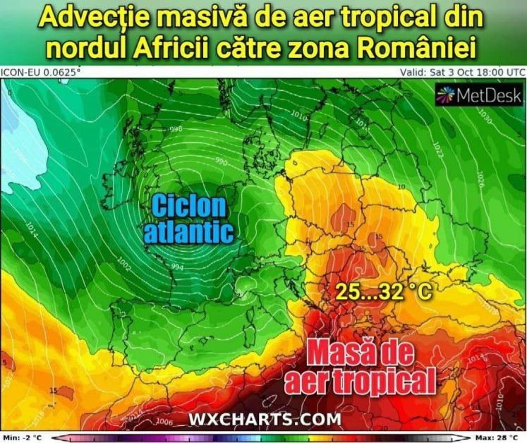 Vești bune! Vara revine după 2 octombrie în zona României. Maximele vor depăși 25 – 30C.