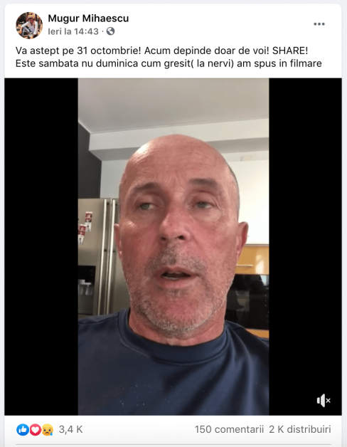 VIDEO. Mugur Mihăescu alias „Garcea” fost informator al Securității: „Vă chem în Piața Victoriei! Nu mai suport!”