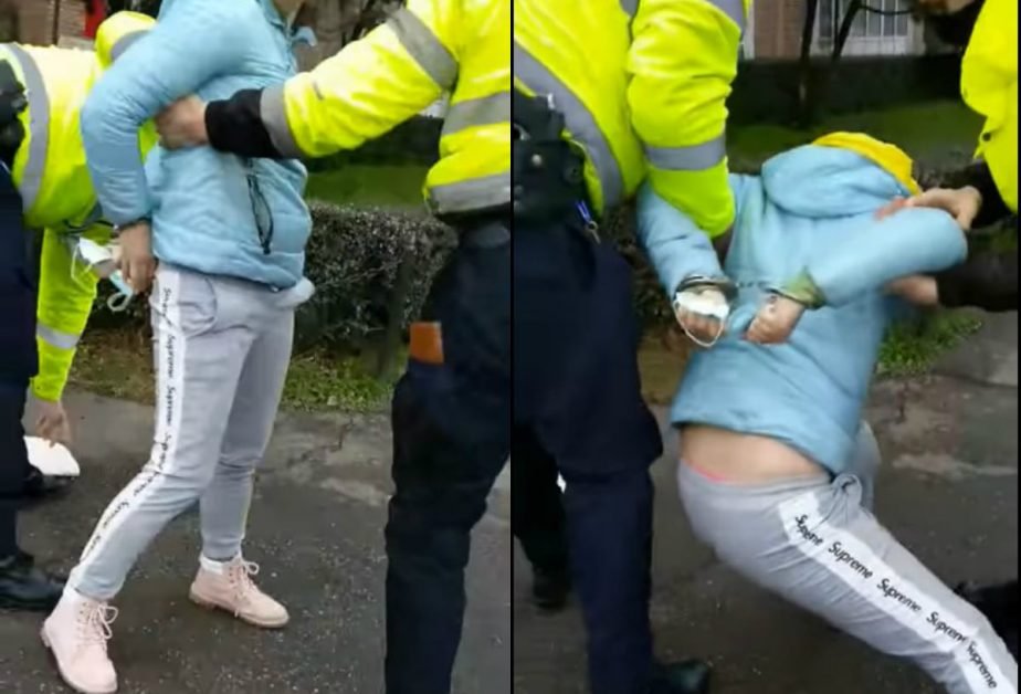 VIDEO. Totul despre scandalul uriaș din cauza măștii! Femeie încătușată de polițiști. Oamenii au sărit în apărarea ei: „Nu vă e rușine?”