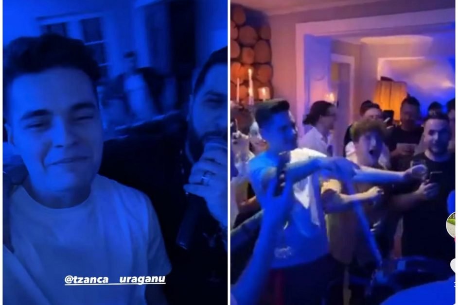 VIDEO! Puştiul care vrea să reformeze sistemul educaţional dă petreceri cu zeci de persoane, manele şi şampanie scumpă. Tzancă Uraganu i-a cântat până dimineaţă!