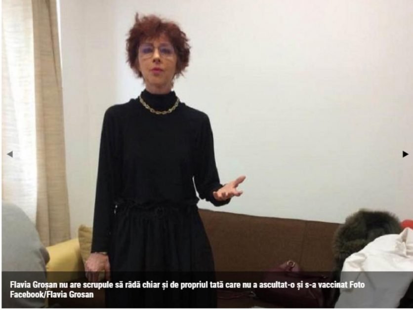 „Vedeta Antena 3” Flavia Groșan și-a ridiculizat tatăl pe Facebook pentru că n-a ascultat-o și s-a vaccinat
