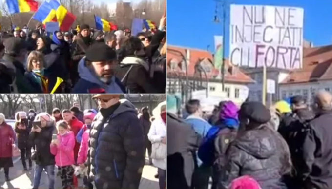 „În țara unde cei care își doresc să se vaccineze nu găsesc locuri să se programeze, 1200 de oameni protestează împotriva unei vaccinări care nu este obligatorie