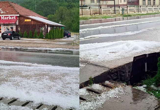 Grindina a făcut prăpăd în toiul verii. Imagini apocaliptice cu parbrize sparte şi culturi distruse