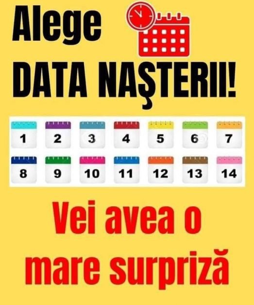 Spune-mi în ce ZI te-ai născut, ca să-ţi spun CINE EŞTI. Alege DATA NAŞTERII. Vei avea o mare surpriză!