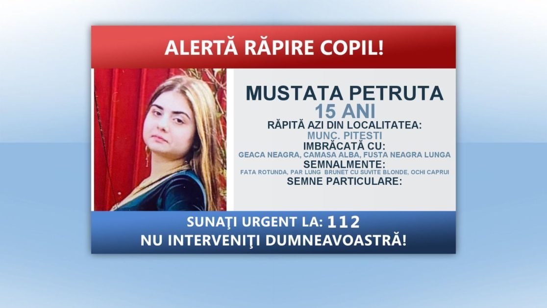 Alertă în Pitești. O copilă de 15 ani a fost răpită dintr-o parcare. În articol, foto cu principalul suspect
