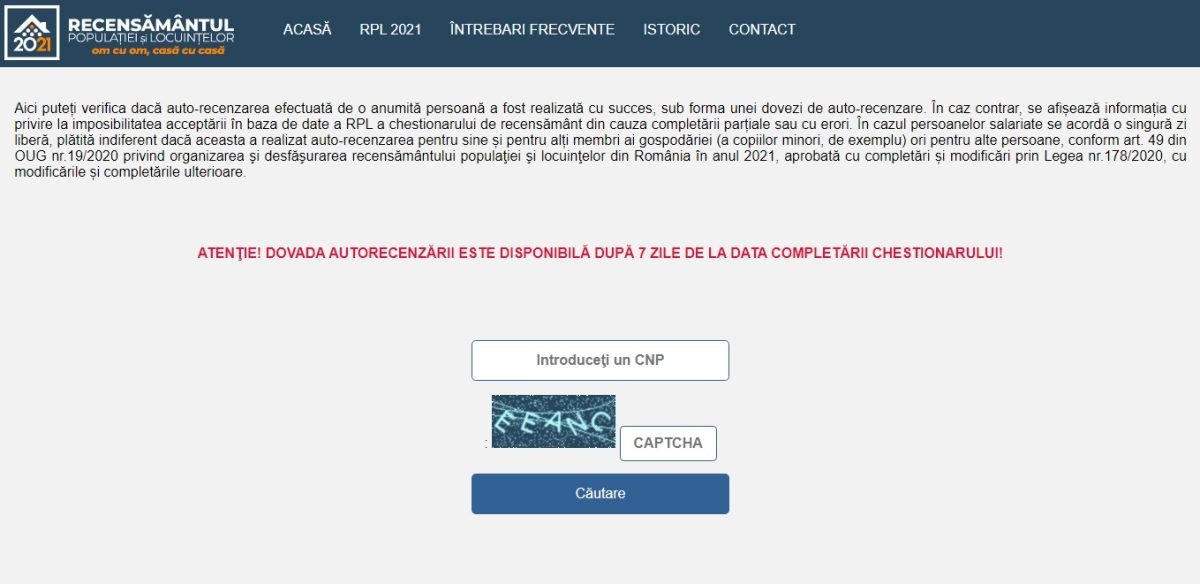 Recensământ 2022. Cum poți verifica dacă autorecenzarea s-a făcut cu succes