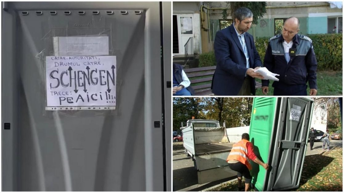 Toaleta din fundul curţii s-a mutat în faţa blocului. Românul care și-a instalat WC în fața blocului, pentru că acasă nu putea trage apa.