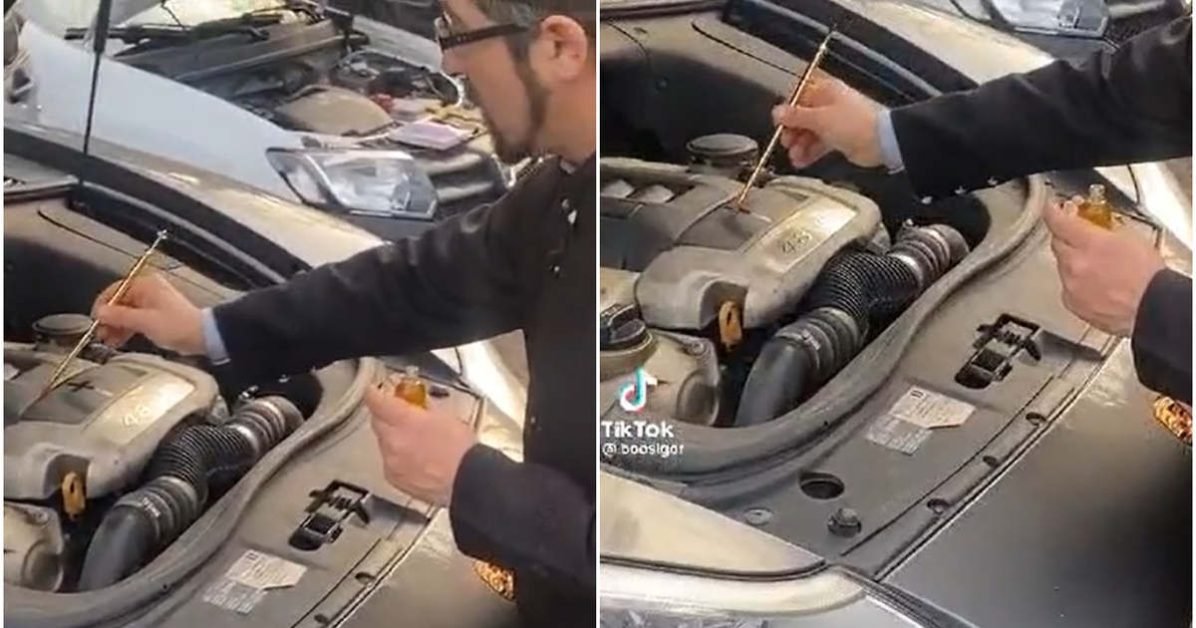 Sfinţirea a ajuns la alt nivel: Un preot a devenit viral după ce a miruit un Porsche Cayenne