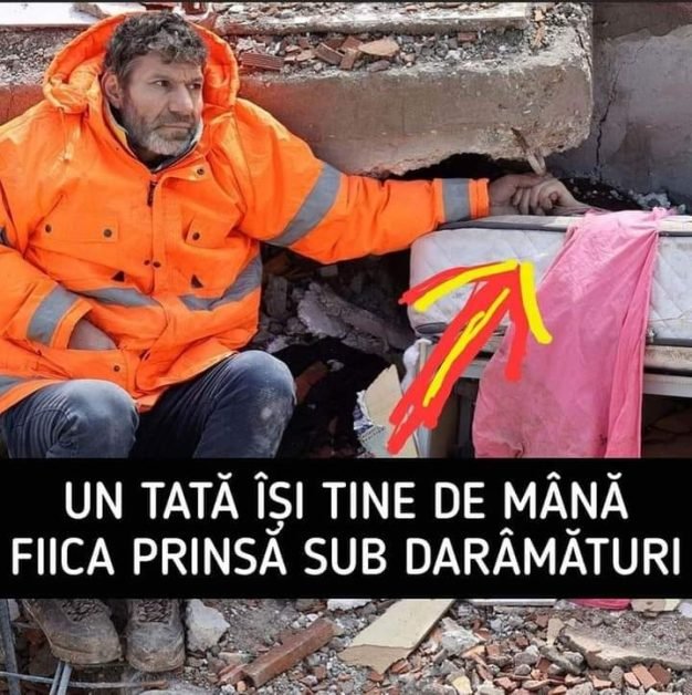 Durere fără limite. Un fotograf de la AFP a surprins imagini dureroase cu un tată care ține mâna fiicei sale moarte şi prinsă sub straturile de moloz. Scenele cumplite vin din orașul turc Kahramanmaraş