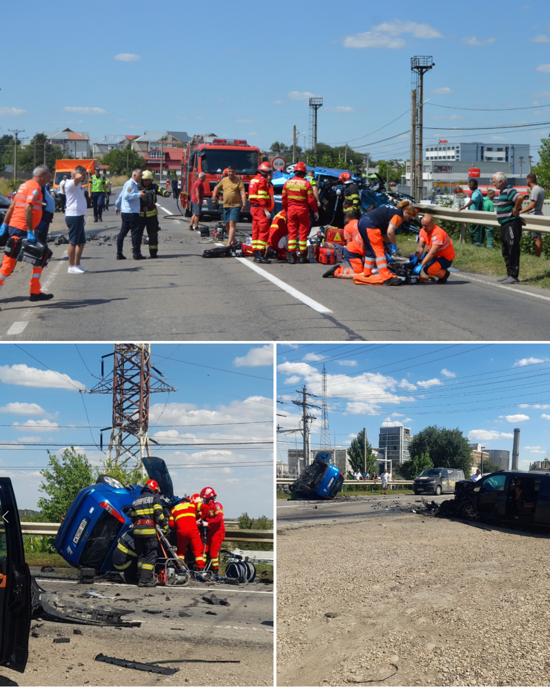 Accident pe DN 2B: doi soți morți, trei copii răniți
