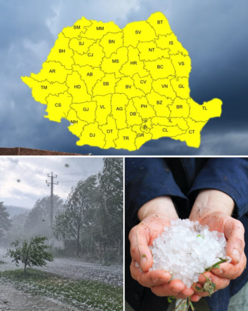 Cod galben de vânt în 8 județe. Rafale de 70 km/h până sâmbătă