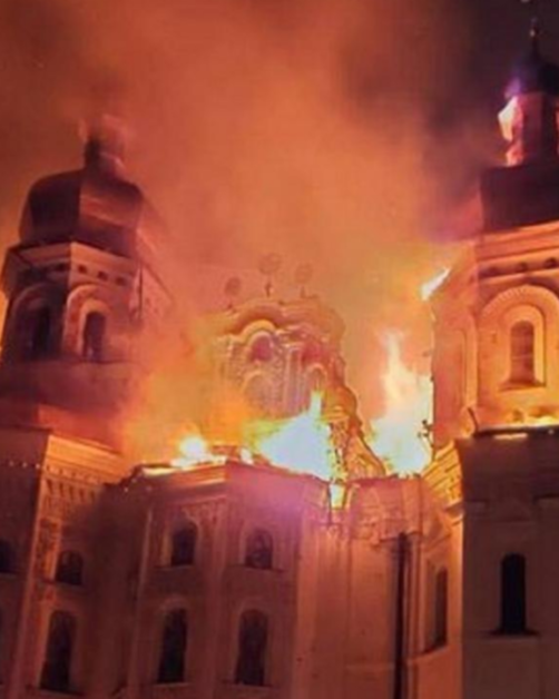 Catedrala din Kiev, incendiată. Cel puțin 9 morți după atacul rus
