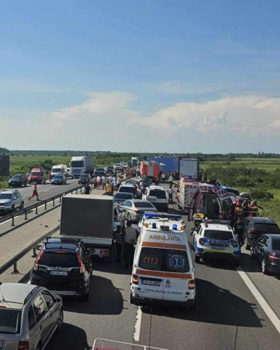 Carambol pe A2 cu șapte mașini, lângă Valea Dacilor. Coloană între Murfatlar și localitate