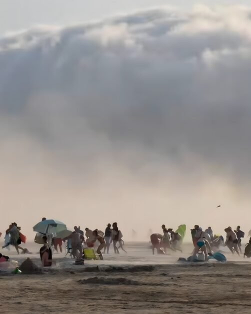 Norul tsunami de la Hendaye. Vânt de 100 km/h, răcire de 12 grade în câteva minute
