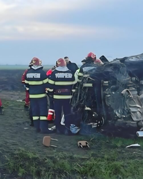 Accident pe DJ104A: mașină răsturnată la cap de pod între Sâmbăta de Sus și Lisa
